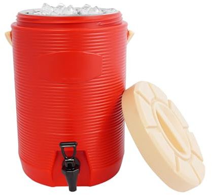 DAHAD Dispenser per bevande calde e fredde, dispenser per bevande da 15,4 l, caraffa per pompa, 8 ore di ritenzione di calore, dispenser per bevande in acciaio inox con rubinetto per caffè, latte