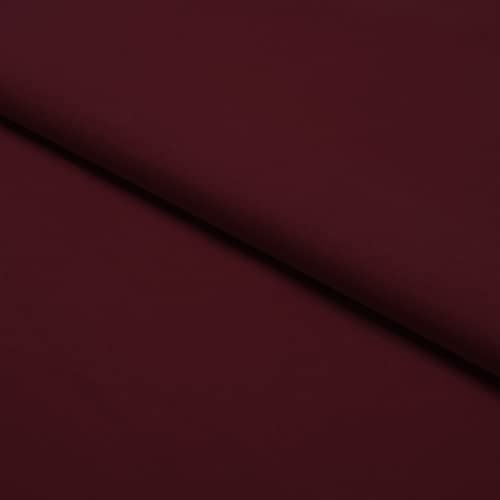 Stoff Meterware Bordeaux Rot 160 cm Baumwolle Linon – Uni einfarbig, dunkelrot, schadstoffgeprüft, pflegeleicht, waschbar bis 30 °C, 1 Meter, hergestellt in Europa