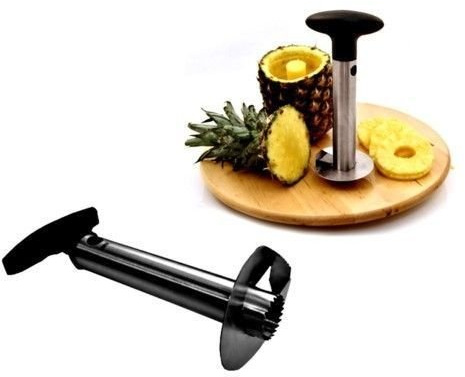 FAST WORLD SHOPPING ® Tranche d'ananas épluche et coupe tranches, outil de cuisine en acier Coupe-ananas éplucheur à ananas Levier Torsolo