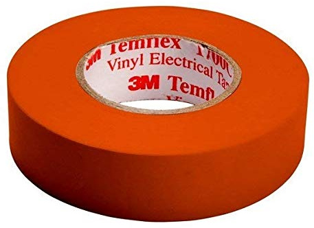 3M T1510 Temflex 1500 Vinyl Elektro-Isolierband, 15 mm x 10 m, 0,15 mm (5, Orange)