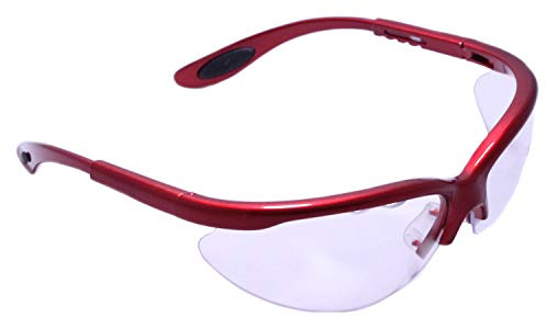 Python Xtreme View - Gafas protectoras para raquetbol (colores negro, blanco, azul y rojo), Rojo
