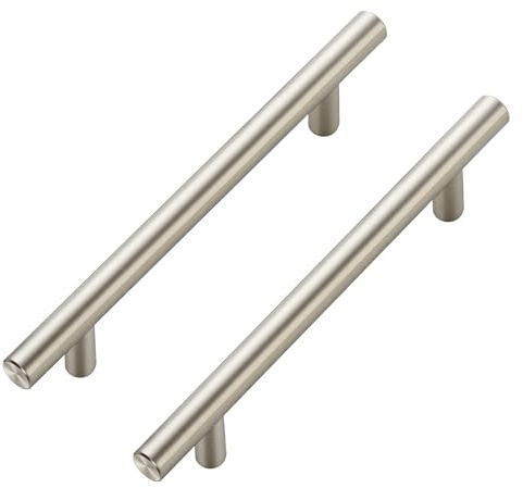 Ravinte 30 Pack 7.38 inch Cabinet Pulls Brushed Nickel Stainless Steel Kitchen Cupboard Handles Cabinet Handles, 5 inch (128mm) Hole Center