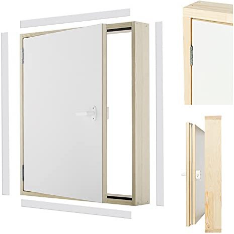 Oman Kniestocktür Drempeltür Holz mit Wärmedämmung Abseitentür TERMO U=1,22 W/m2K (90x55 cm)