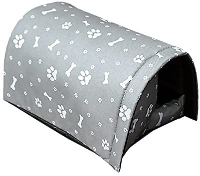 Vinnykud Katzenhaus Für Draußen Winterfest Wasserdicht Warm katzenhöhle große Katzen Outdoor Faltbares Pet House Waschbar Wetterfest Katzenhaus Tierheim Streuner Haustiere (M:42 * 31 * 28cm, Grau)