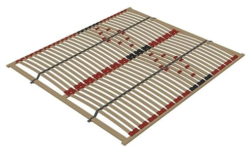 mr mattress Holz-Lattenrost 140x200 Surface Standard mit Härteregelung im Lendenbereich, aus Birkenlatten gefertigt, für Selbstmontage