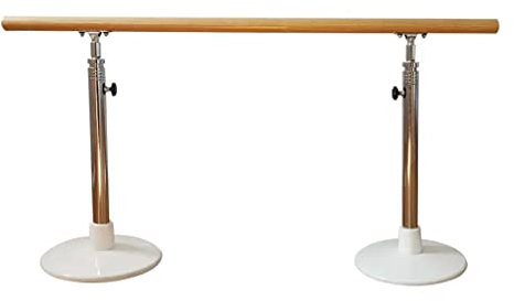 Ballettstange Tragbare Ballettstange for Erwachsene und Kinder mit Verstellbarer Höhe, Massivholzgriff mit Schwerer Basisverlängerungsstange (Size : 1.5M/5FT)