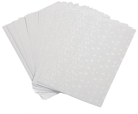 50 Blatt Holografische Kaltlaminatfolie Im A4-Format, Schneidbar, Wasserfest, Selbstklebende Laminierfolie für den Hintergrund (Weihnachtsbandfolie)