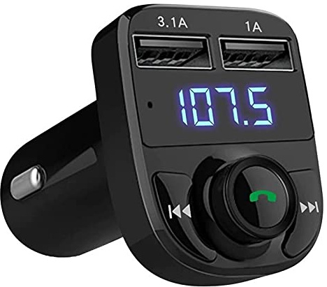 2pcs LED FM Transmetteur Bluetooth 5.0 Car Kit Dual USB Chargeur de Voiture 3. 1A 1A 2 Port USB MP3 Support de Lecteur de Musique TF/U Disque