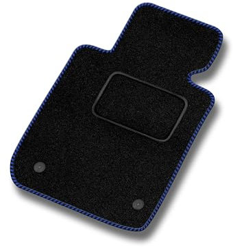 MOTOS Velours Standard Fahrermatte 1-teilig passend für Volkswagen Tiguan II 2016-2024 - Standard, Gewebt, Blau Fahrerseite - Erleben Sie neuen Fahrkomfort mit einem Velours-Fahrermatte passend für Ih