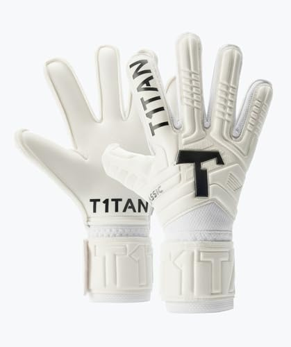 T1TAN Torwarthandschuhe Kinder Classic Junior, Größe 3-6, Tormannhandschuhe Jungen, Torhüterhandschuhe Mädchen, Fußball Torwart Handschuhe 3-10 Jahre, Kinder Torwarthandschuhe, Atmungsaktiv