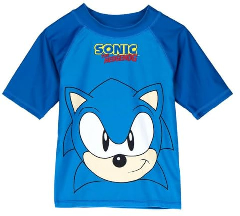 CERDÁ LIFE'S LITTLE MOMENTS Sonic Swim T-Shirt Rashguard pour garçon, Bleu, 6 Ans