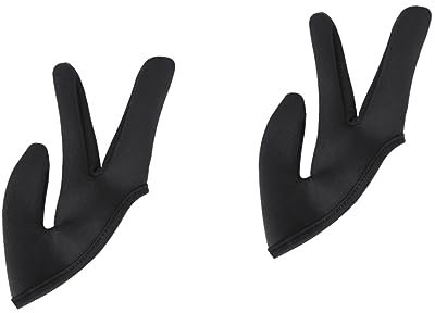 minkissy 2 Stücke Friseur Drei Finger Abdeckung Wärme Handschuhe Haar Styling Handschuh Curling Finger Handschuh Material