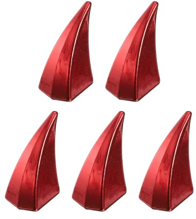 QUARKZMAN 5 Set Leder Nieten 27 x 16mm Doppelkappe Hohlnieten Hornschrauben Zubehör mit Metall Schraubnieten Rücknieten Punk für Gürtel Dekoration Katzenkrallen-Spikes (Chromatisches Rot)