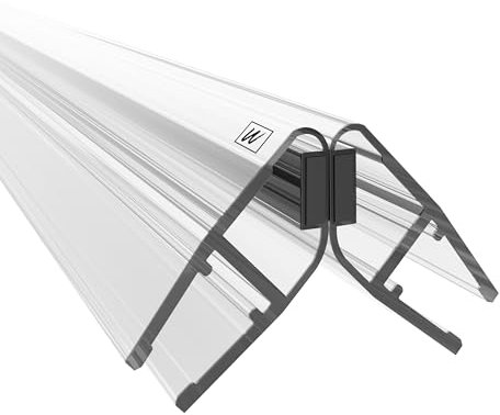 WAKA PRO-M1 Juego de juntas magnéticas para puerta de ducha y puerta de ducha (ópticamente transparente, junta para puerta de cristal de 6 – 8 mm, 200 cm, junta para puerta de ducha de 90° y 180°