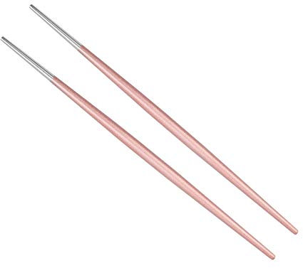 Bacchette cinesi in acciaio inossidabile 304 Bacchette per sushi giapponesi Set da tavola riutilizzabili per lavastoviglie Set di bacchette riutilizzabili in argento per la cena (lvifloaeypjPXI5-02)