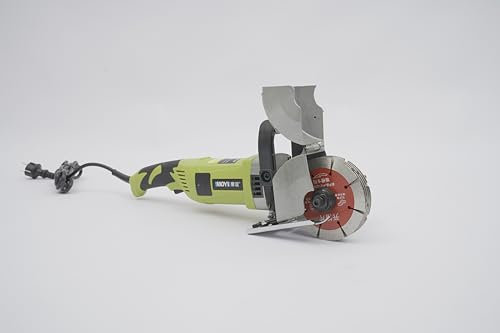 Tagtuell Mauernutfräse, Elektrische Betonsäge, Hochleistungs-Kreissäge 4000 W, Scheibensäge mit Wasserrohr und Wasserpumpe, Schlitzfräse für Ziegel Beton Marmor, 5 x Sägeblätter