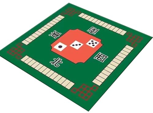 Mahjong Table Mat, tappetino anti-slip mahjong, 31.5x31.5 '' Riduzione del rumore Mahjong Mahjong Mahjong Mahjong Mahjong Mahjong Mahjong Game Mat per poker da festa, carta, giochi da tavolo di