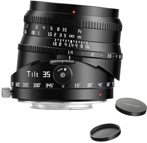 TTArtisan Objectif Tilt 35 mm F1.4 Tilt Shift APS-C MF pour appareils photo avec monture M43 1 E-P1 E-M1 E-M10IV OM-3 G1 G85 GF1 GX1 GM1 GH2 GH3 GH6, etc.
