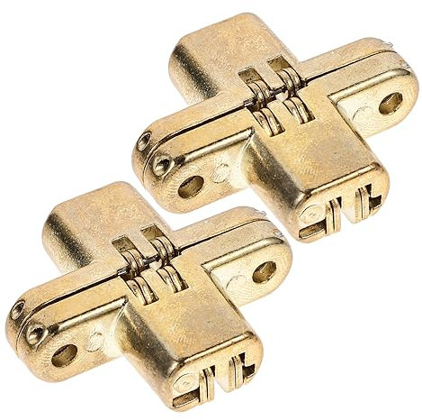 Gatuida 2 Pezzi Cerniera in Per Porte Cerniera Silenziosa Spessa Senza Bulloni Adatta Per Tavoli Pannelli Posteriori e Progetti Manuali