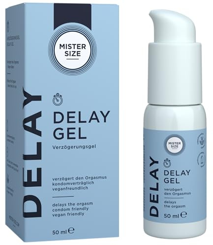 Mister Size Delay Gel 50 ml – Verzögerungsgel mit Nelkenöl und Laureth-9, kühlend, hautpflegend, kondom- und toygeeignet