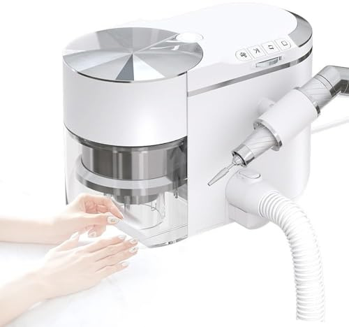XueFulxion Electric Nail Drill,Nail dust collector,Brushless Strong Suction Nail Polisher,Silent Nail Dust Collector,Nail Vacuum Cleaner,for nail salons or home workstations
