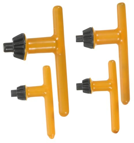 TOVINANNA Clé de Mandrin pour Serrage 4 Pcs pour Perceuse Électrique Poignée en Caoutchouc en Acier Haute Précision Multifonctionnelle