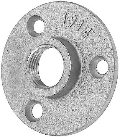 Haofy Base Flangiata a 3 Fori da 65 Mm per Tubo, Flangia da Pavimento in Ghisa Resistente per il Fissaggio di Tubi, Rubinetti, Resistenza Alla Ruggine, 10 Pezzi (Lega di alluminio)