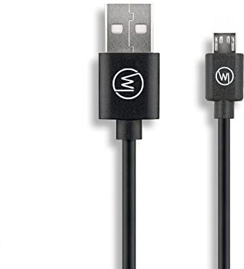 Wicked Chili MicroUSB Ladekabel kompatibel mit Amazon Kindle eBook Reader und Fire Tablet Oasis, Paperwhite, Voyager, Fire HD, Fire HDX, Touch, Keyboard und DX (100cm) schwarz