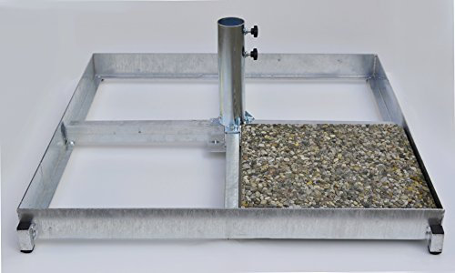 PLATTENSTÄNDER - FÜR WINDKRAFTANLAGEN - Webcam - WETTERSTATIONEN - FUNKANTENNEN - Platten- SCHIRMSTÄNDER- 80 µ feuerverzinkt - mit ROHREN für Großschirme von Ø 50-80 mm