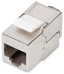 DIGITUS Modulo schermato Keystone Cat-6 - RJ45 femmina - 250 MHz 1GBase-T - AWG 26-22 - montaggio senza attrezzi, argento