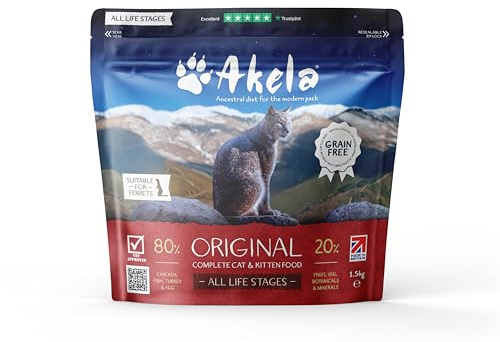Akela 80:20 Original Dry Complete Cat Food 80:20 1.5Kg