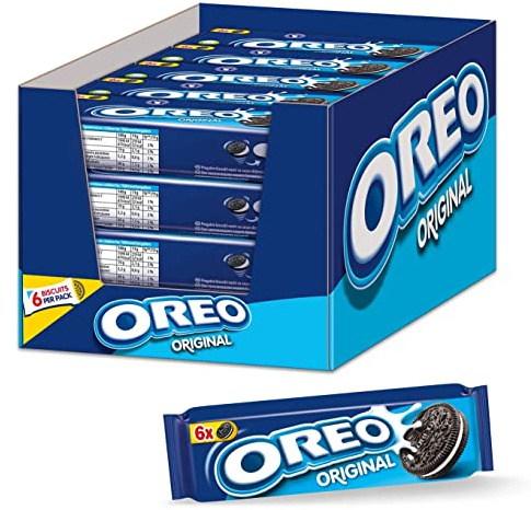 OREO Original – 20 x 66 g – Knuspriger Kakaokeks mit leckerer Crèmefüllung mit Vanillegeschmack