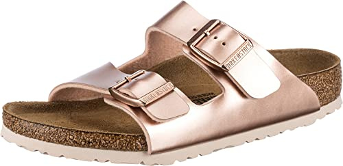Birkenstock 1012478 Arizona Kids electric metallic copper, Birko Flor PIANELLE Uomo, Metallic copper EU 37