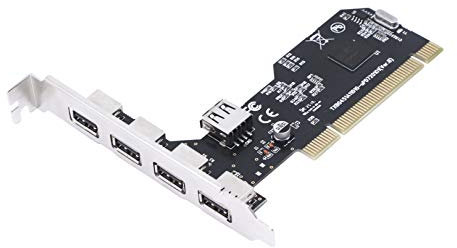 CERRXIAN Tarjeta de expansión PCI a USB 2.0 de 5 puertos, tarjeta de expansión PCI USB para PC de escritorio, adaptador controlador PCI a USB 2.0 Hub individual