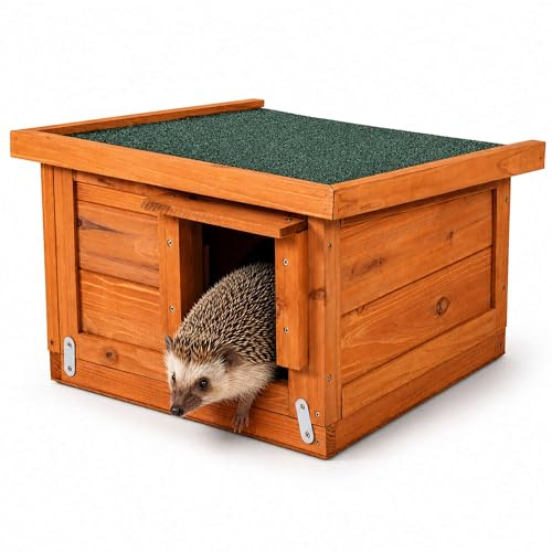 Oypla Wooden Hedgehog House Hibernation Shelter 360x240x400mm