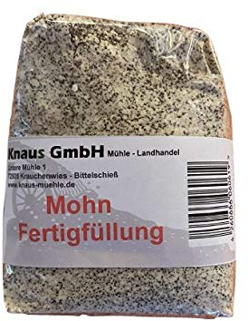 Mohnfüllung Hefezopf Zopf Mohn Füllung für Zopf Mohnzopf 500g