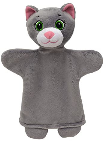 Handpuppe Tierhandpuppen Katze Sprechend 26 cm, Zoo Farm Cartoon Tierfigur theatrepuppe Handspielpuppe, für Kinder Baby Jungen Mädchen