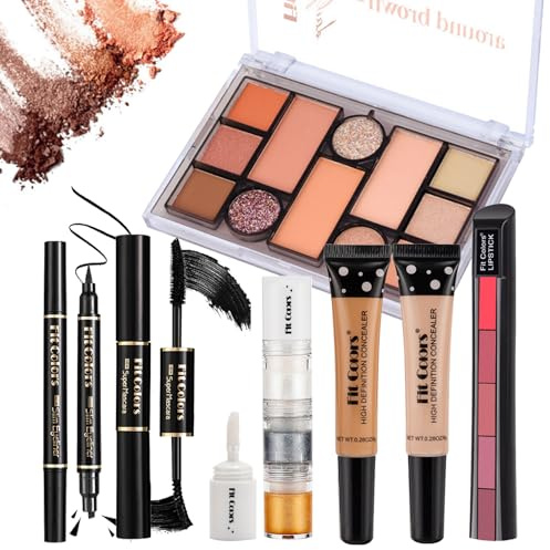 Professional Trucchi Donna Offerta, MKNZOME Set Trucchi Make Up Completo Kit Makeup Regalo di Natale e Compleanno Palette Ombretti Professionali Rossetti Make-up Fondotinta Correttore