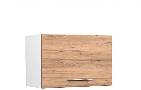 Vicco Hängeschrank Fame-Line, Goldkraft Eiche, 60 cm | Nach oben öffnende Tür · Soft-Close · Tiefe – 34,1 cm · Metallgriffe · 1 Einlegeboden