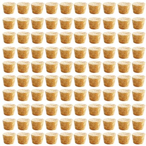100 Stück Holzkorken, konisch, für Weinkorken, wiederverwendbar, Flaschenverschluss, Bar-Versiegelung, DIY, Küchenzubehör (13 x 9 x 10 mm)
