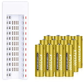 TIST Batterie Rechargeable 5 Set AA Haute capacité Jouet Microphone Microphone Cinq Sept 7 Peut être Chargeur (Size : C)