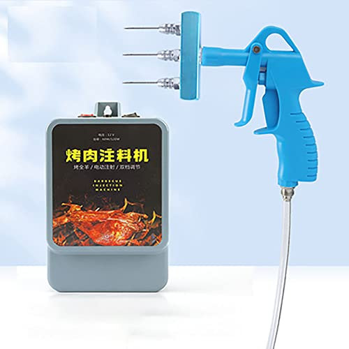 Jieotwice Máquina de Inyección Eléctrica, Máquina de Adobo, Jeringa de Sabor a Alta Presión de Salmuera, Adecuada para Barbacoa/adobo(Tres agujas)
