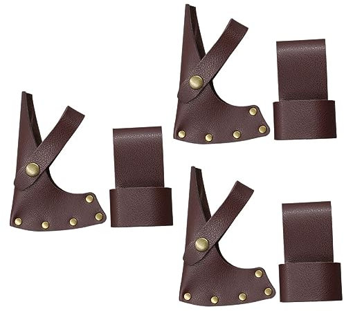 YARNOW 3sätze Leder Beilhülle Für Outdoor Schutz Für Klingen Robuste Und Praktische Schutzhülle Für Camping Und Holzbearbeitung Einfache Handhabung Und Stabiles Design