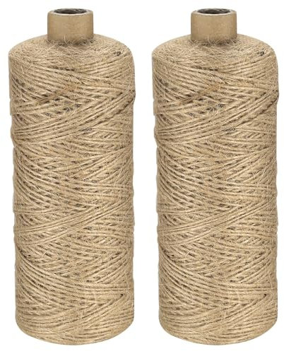 Cuerda de Yute, 1mmx400m Cuerda de Cáñamo Natural, Rollo de Corde Yute para Embalaje, Decoración, Jardinería, Fotos, Regalos, Manualidades