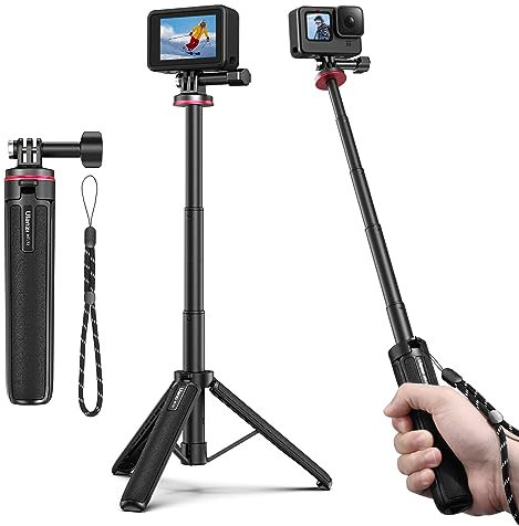 51CM Mini Treppiede per, ULANZI MT-72 Treppiede Portatile da Viaggio con Asta Di Estensione a 4 Pezzi, Mini Treppiede Selfie Stick per Dji Osmo Action Camera