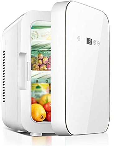 Mini réfrigérateur à refroidissement rapide 8 litres/8 canettes, réfrigérateur compact portable pour soins de la peau, pour chambre à coucher, voiture, voyage, bureau, dortoir, mini réfrigérateur