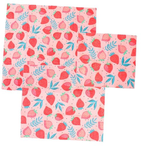 TOPBATHY 3pcs Beeswax Wraps Set Food-safe Oil Beeswax Food Packing Paper for Snacks Baked Goods and Meal Prep and Reusable Wraps for Sustainable Storage