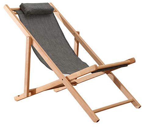 ASumPio Liegestuhl Mit Armlehnen Sonnenliege Faltbare Gartenliege Strandstühle Für Deck, Terrasse, Strand, Hof