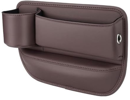 XILUOWUDI Aufbewahrungsbox für Autositz Lücken Organizer für VW T6 Delivery (2015-), Kleinigkeiten Handys Trinkbecher Aufbewahrung Auto Zubehör,Driver's Seat-Brown