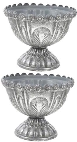 INOOMP 2stücke Vintage Blumentopf Dekorativer Pflanztopf Für Garten Und Balkon Rustikales Design Vielseitig Einsetzbar Als Blumenbehälter Oder Dekoration Aus Robustem Für Wohnräume